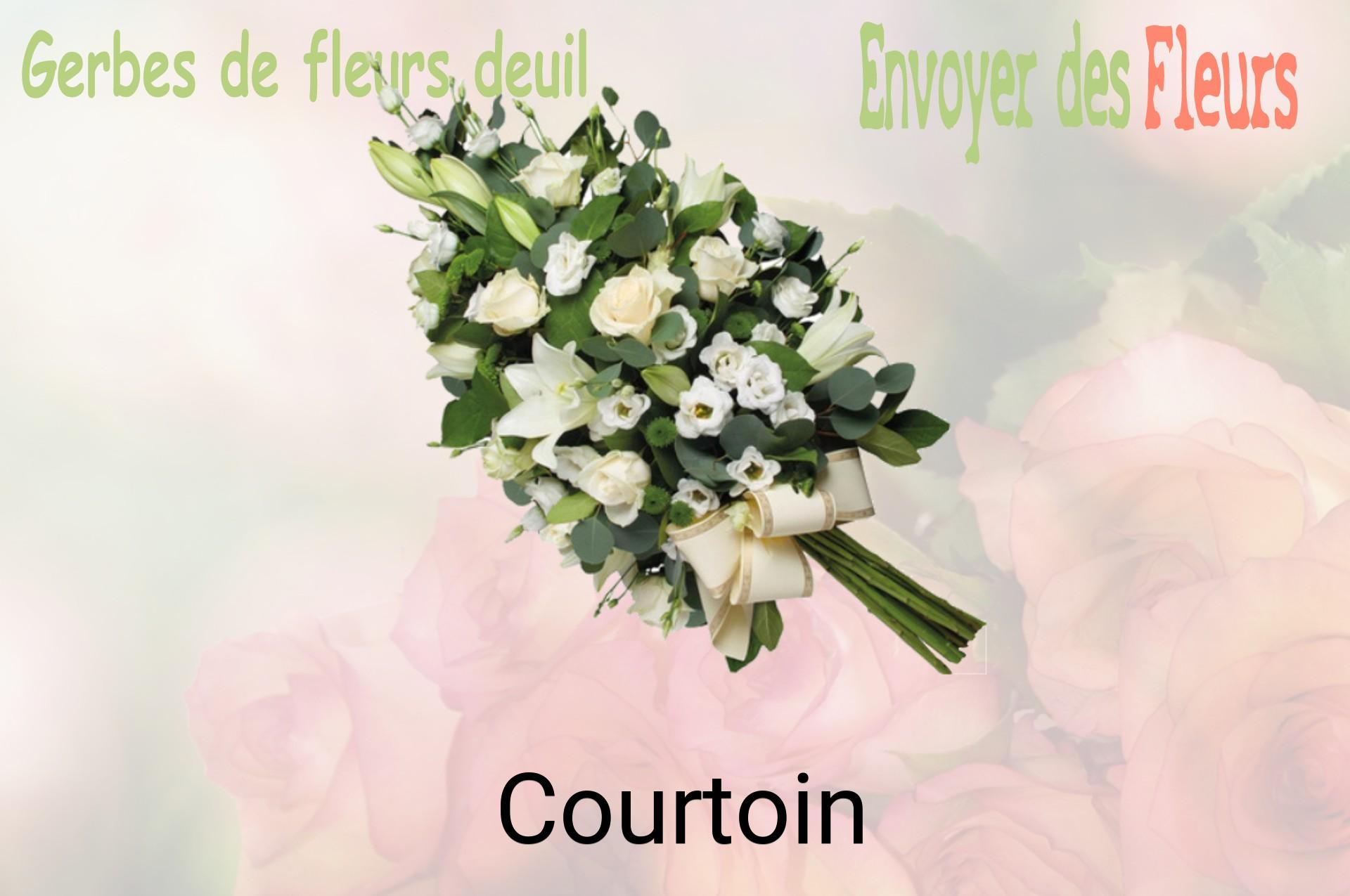 Gerbe de fleurs de deuil livrée à Courtoin